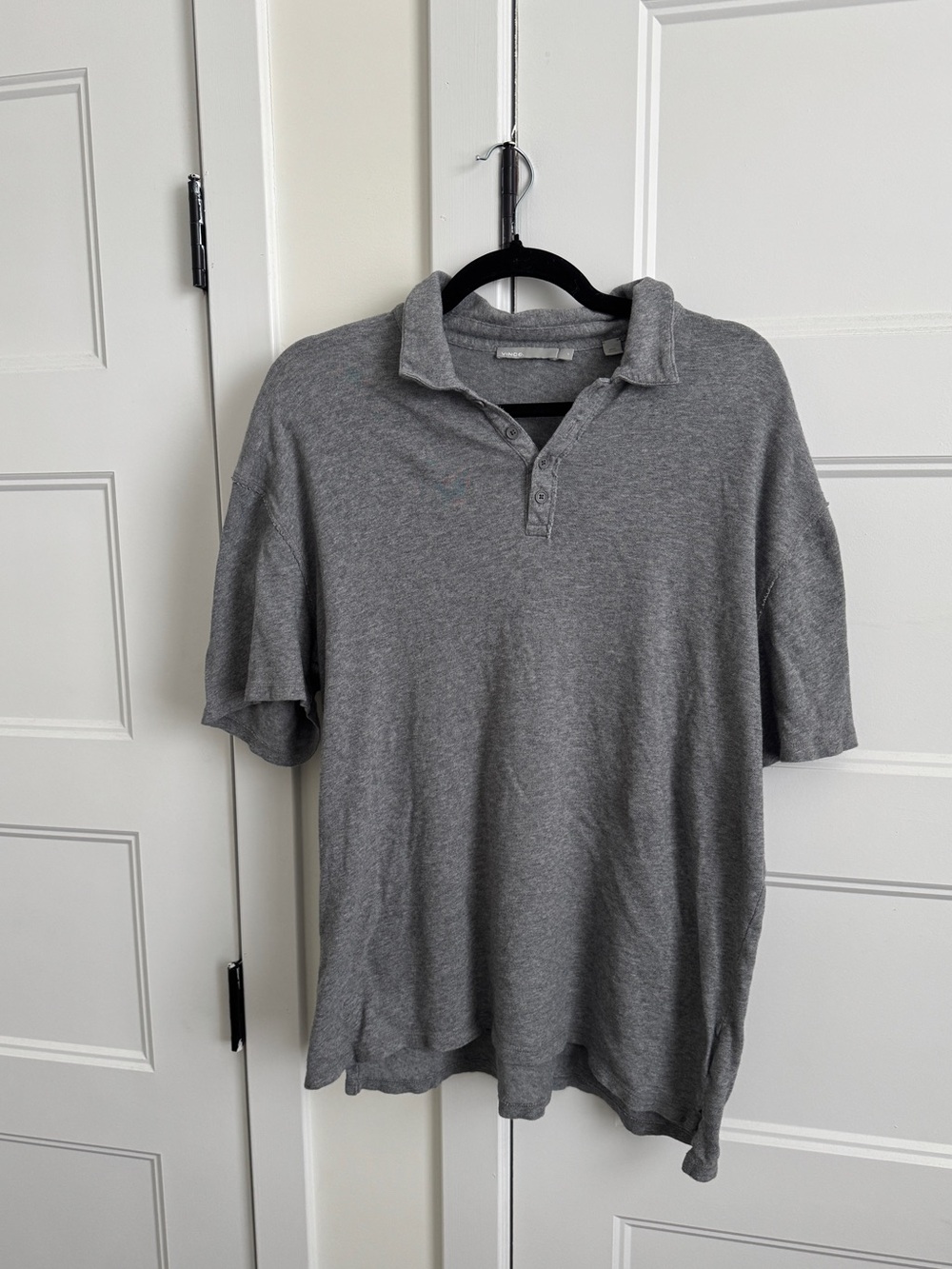 Vince Grey Short Sleeve Men’s Polo | 100% Cotton